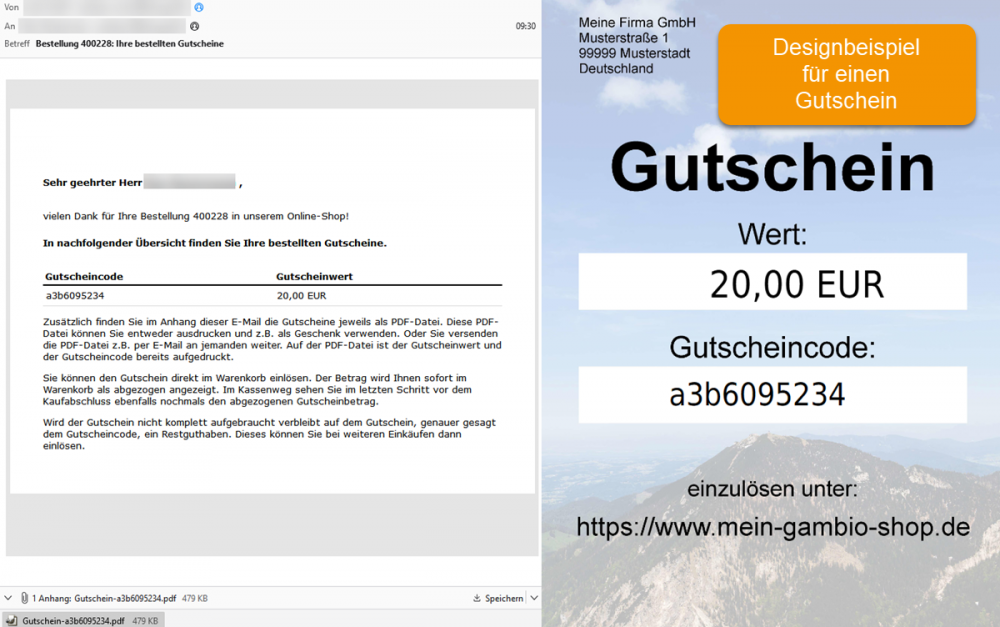 Vocher E-Mail